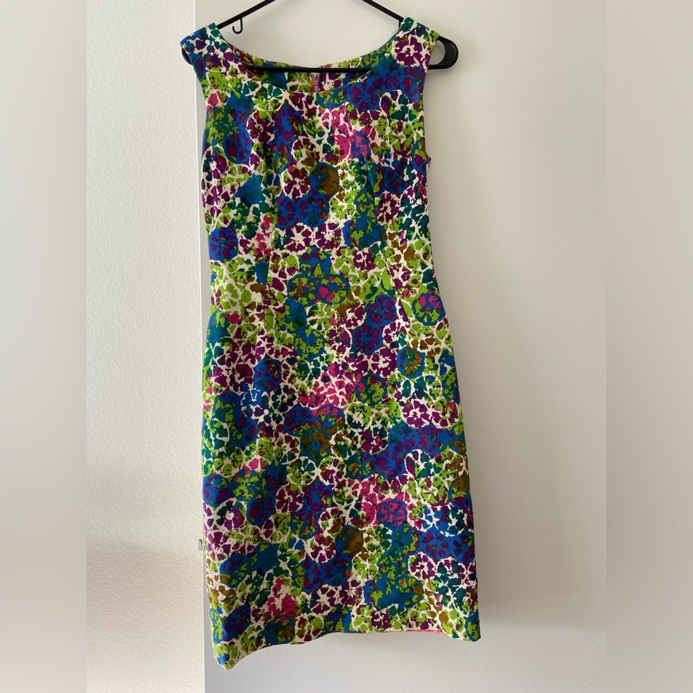 Classic vintage 1950 Edith Flagg a line dress with matching split coat.